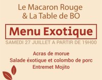 menu exotique macaron rouge © Le Macaron Rouge